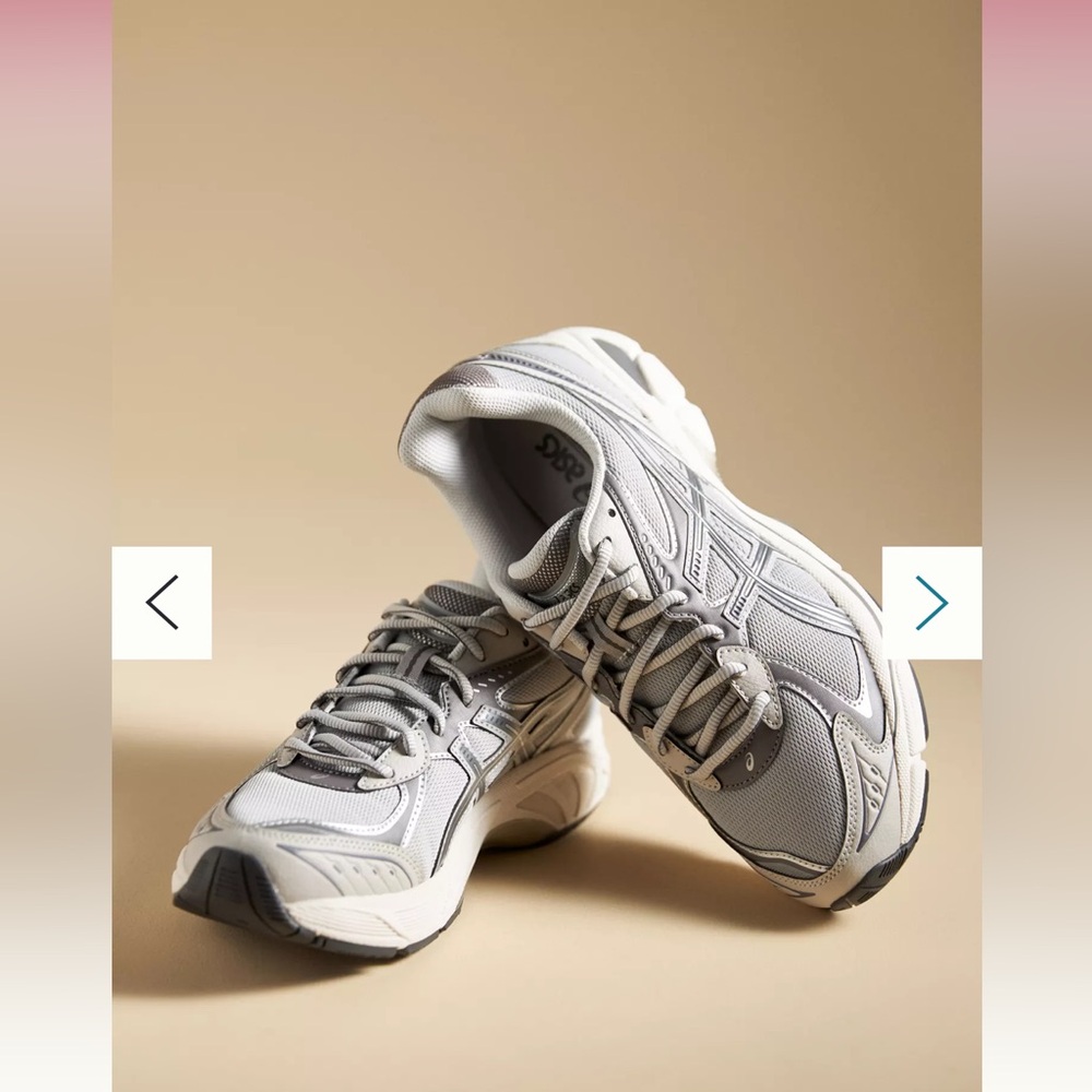 Asics Gray and White Athletic Shoes